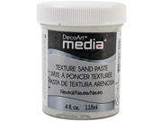 Deco Art Media Texture Sand Paste 4 Ounce White