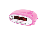 Hello Kitty AM FM Alarm Clock Radio KT2051B Pink