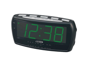 Jensen Compact AM FM Alarm Clock Radio with Large Easy to Read Backlit LED Display