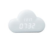 Generic Digital Clock in Cloud Shape Light Grey