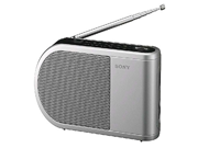 Sony All in One Compact Design Pocket Size Portable AM FM Radio with Built in Speaker Earphone Jack LED Tuning Indicator Carry Strap