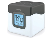 iHome Bluetooth Compact Dual Alarm Clock Radio with Large Easy to Read Backlit Display