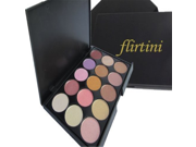FLIRTINI 3D LOOK 15 color eyeshadow palette. Warm. Neutral.
