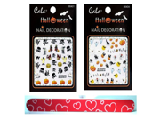 Bundle 3 Items Cala Nail Decoration. Halloween Theme! Fingernail Toenail Stickers 86401 86404 Eco Nail File Pink 6