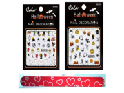 Bundle 3 Items Cala Nail Decoration. Halloween Theme! Fingernail Toenail Stickers 86406 86405 Eco Nail File Pink 6