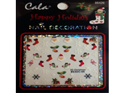 Cala Holiday Season Christmas Nail Stickers! Reindeer Santa Gifts Bells Wreaths Merry Christmas More! Nail Art! 86426 SNOWFLAKES SANTA STOCKINGS