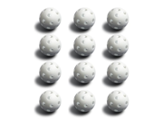 12 White Poly Baseballs Regulation Size by Crown Sporting Goods