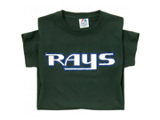 Tampa Bay Rays ADULT 2X 100% Cotton Crewneck MLB Officially Licensed Majestic Major League Baseball Replica T Shirt Jersey