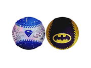 Superman Logo Speed of Light Batman In Cape DC Comics Set of 2 Baseballs