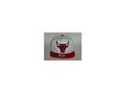 Mitchell and Ness NBA Chicago Bulls Big Logo STR3 Arcylic White 2 Tone Snapback Cap