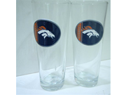 Denver Broncos 2 Piece Pint Ale Glass Set