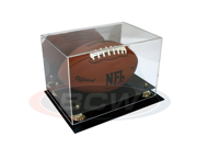 BCW Full Sized Football Display Case with Mirrored Back and Wall Mount Bracket