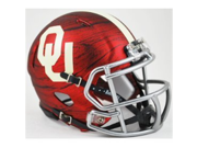 Oklahoma Sooners NCAA Mini Speed Football Helmet Bring The Wood Hydro Red