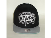 Mitchell Ness NBA San Antonio Spurs 2Tone Black Grey Snapback A2184