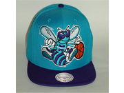 Mitchell Ness NBA New Orleans Hornets 2Tone Turquoise Purple Snapback A1450