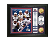 New England Patriots Super Bowl XLIX Champions Banner Gold Coin Photo Mint