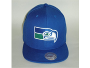 Mitchell and Ness NFL Seattle Seahawks Bold Royal Blue Logo Snapback Cap
