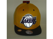 Mitchell and Ness NBA LA Lakers Reflective Gold Dark Gray 2Tone Snapback Cap