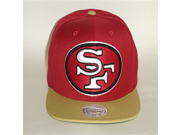 Mitchell Ness NFL San Francisco 49ers 2Tone Red Gold Snapback A1772