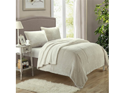 Chic Home 2 Piece Evie Microplush Mink Like Super Soft Sherpa Lined Comforter Set Twin X Long Beige
