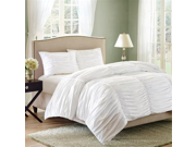 Better Homes and Gardens Ruched 3 Piece Bedding Comforter Mini Set White KING