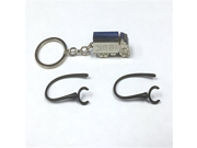 BSI 2pcs Replacement Earhooks for Aliph Jawbone ERA Wireless Bluetooth Headset Loop Hook Clip Earloop Free Silver Metal Truck Keychain with BSI TM LOGO