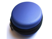 Blue Leather Case Pocket Size Holder Case for Plantronics Backbeat Go Marque 2 M165 Marque M155 M55 M50 M28 M25 M24 M20 Savor M1100 M100 MX100 Disco
