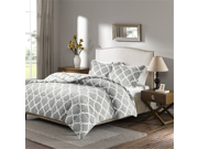 Sleep Philosophy True North Peyton Reversible Plush Comforter Mini Set King Grey