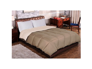 Single Piece Twin Medium Taupe Comforter Set Reversible Squared Pattern Luxury Bedding Modern Fancy Design for Master Bedrooms Bright Coffee And cream