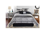 Mainstays Animal Black 7 Piece Bedding Comforter Set Full Queen