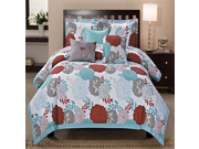Luxury Home Sarasota Cotton Comforter Set King 6 Piece Set