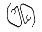 2 Black Slim Earhooks for Blueant T1 T 1 Blue Ant Rugged Wireless Bluetooth Headset Ear Hook Loop Clip Earhook Hooks Loops Clips Earloop Earclip Earloops Earcli