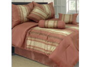 Bedford Home Kendall Jacquard 7 Piece Comforter Set King