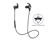Bluetooth Headphones TaoTronics Bluetooth 4.1 Stereo Magnetic Earphones Secure Fit for Sport Gym with Built in Mic
