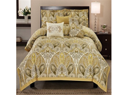 Luxury Home Cotton Amaretto Comforter Set44; Queen 6 Piece Set