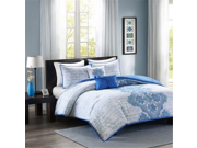 Intelligent Design Avani 4 Piece Comforter Set Blue Twin Twin X Large