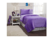 Full Size Lavender Royal Plush Reverse To Sherpa Bed In A Bag Comforter Set