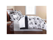 Mainstays 8PC OPP Black White Floral Bed in bag Comforter set Queen