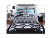 8 Piece Tribal Black and White Bed in a Bag Bedding Set King Size includes 1 Comforter 1 Fitted Sheet 1 Flat Sheet 2 Standard King Shams 2 Standard King P
