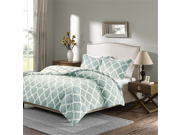 Sleep Philosophy True North Peyton Reversible Plush Comforter Mini Set Full Queen Aqua