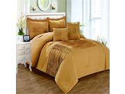 Luxury Home Astoria Pinktuck Pleated Comforter Set Taupe King 5 Piece Set