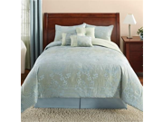 Mainstays Sage Botanical 7 Piece Bedding Comforter Set Full Queen