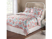 Mainstays Coral Jacobean Quilt King