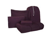 Clara Clark 6 Piece Bed In A Bag Bedding Comforter Set Twin X Large Purple