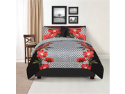Casa AK645709 Ophelia Reversible Comforter Set Queen Red