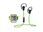 Jarv NMotion Wireless Bluetooth 4.0 Stereo Earbuds with Universal Sports Armband Green