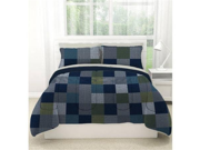American Original Geo Blocks Bed in a Bag Bedding Comforter Set Size Twin Xl Blue