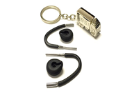 BSI Set 2pcs New Standard High Quality Black Ear Buds and 2pcs New Ear Hooks for Blueant Smart Q2 Q1 Blue Ant Q 2 Q 1 Bluetooth Headset Ear Gels Tips Loops Clip