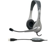 Cyber Acoustics Internet Communication USB Stereo Headset and Boom Mic AC 850