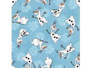 Frozen Olaf Snowflakes 43 44 Wide 100% Cotton D R Olaf Snowflakes
